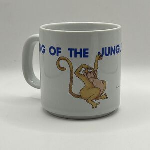 King Of The‎ Jungle Lion Cermanic Coffee Mug Russ Berrie & Co Vintage Monkey